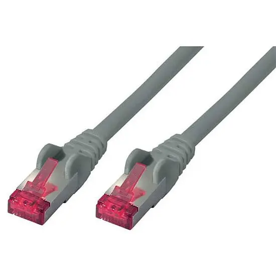CAT6a Patchkabel 10 GBit/s 500MHz halogenfrei GHMT zertifiziert grau 15m