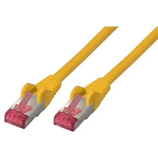 CAT6a Patchkabel 10 GBit/s 500MHz halogenfrei GHMT zertifiziert gelb 0.5m