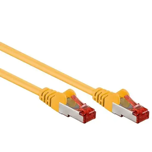 [616-1-GE] CAT6 Patchkabel Netzwerkkabel gelb S/FTP (PiMF) geschirmt Gigabit 1M